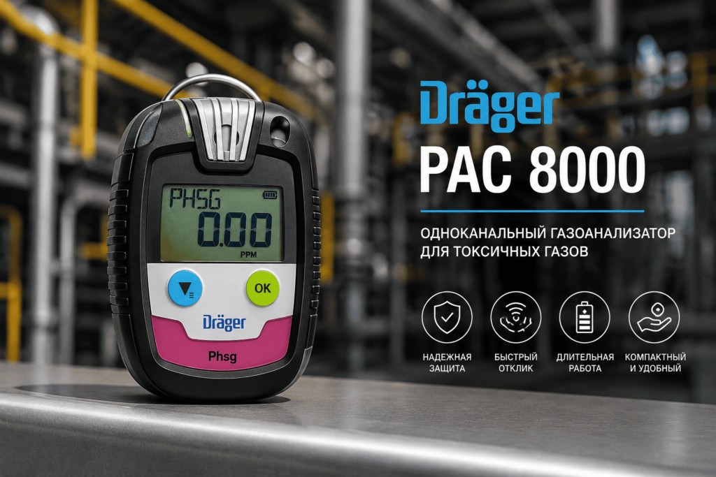 Drager Pac 8000 одноканальный газоанализатор для контроля токсичных газов